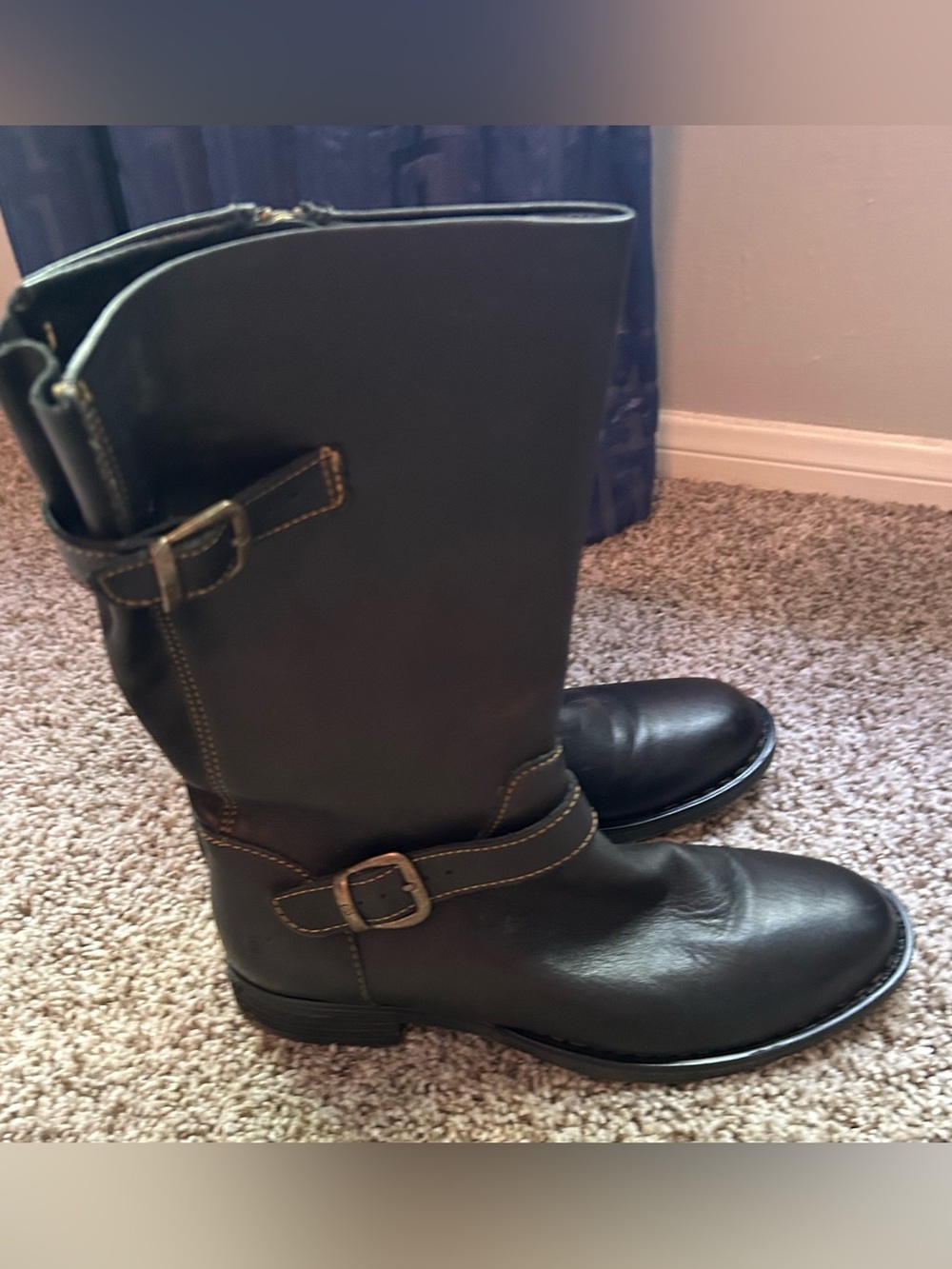Born Delano Rugged Mid-Height Boot - Black - Womens Size US 7.5